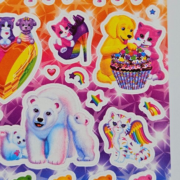 Lisa Frank Vintage Sticker Pad Paper Play Scenes Panda Unicorn Tiger Incomplete - Picture 2 of 15